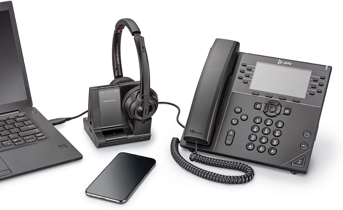 Poly - VVX 450 Business IP Phone (Polycom) - 12-Line, Color IP Desk Phone with Handset - POE - 4.3" Color LCD Display