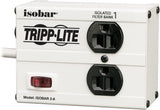 Tripp Lite IBAR2-6D Isobar 2 Outlet Surge Protector Power Strip, 6ft Cord, Right-Angle Plug, Metal, Lifetime Limited Warranty &amp; Dollar 25,000 Insurance 2 Outlet 6 ft Cord Power Strip