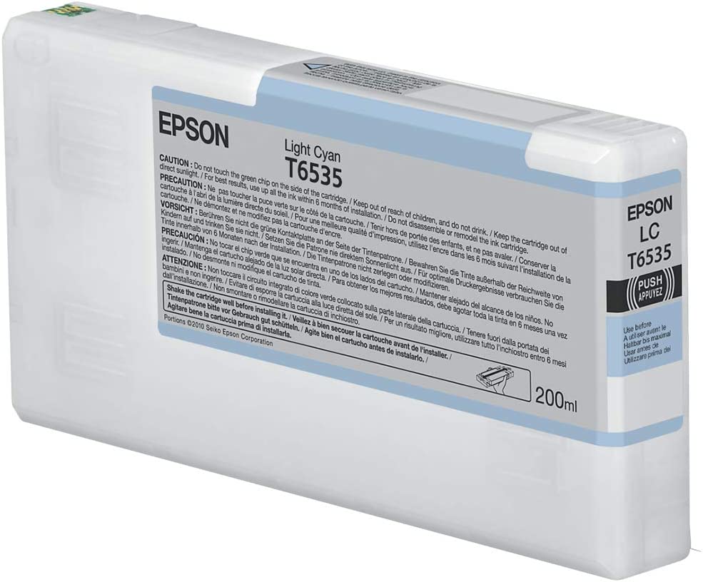 Epson UltraChrome HDR Ink Cartridge - 200ml Light Cyan (T653500)