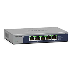 NETGEAR 5-Port Multi-Gigabit Ethernet Unmanaged Network Switch (MS105) –