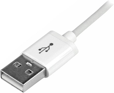 StarTech.com 1m (3ft) White Apple 8-pin Lightning Connector to USB Cable for iPhone / iPod / iPad - Charge and Sync Cable - 1 meter (USBLT1MW) 3ft White