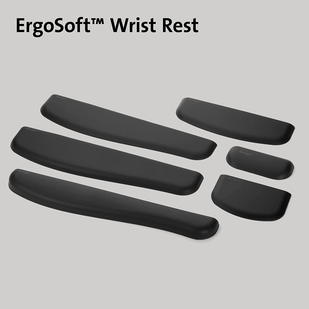 Kensington ErgoSoft Wrist Rest for Slim Mouse/Trackpad, Black (K52803WW) Mouse Wrist Rest for Slim Mouse