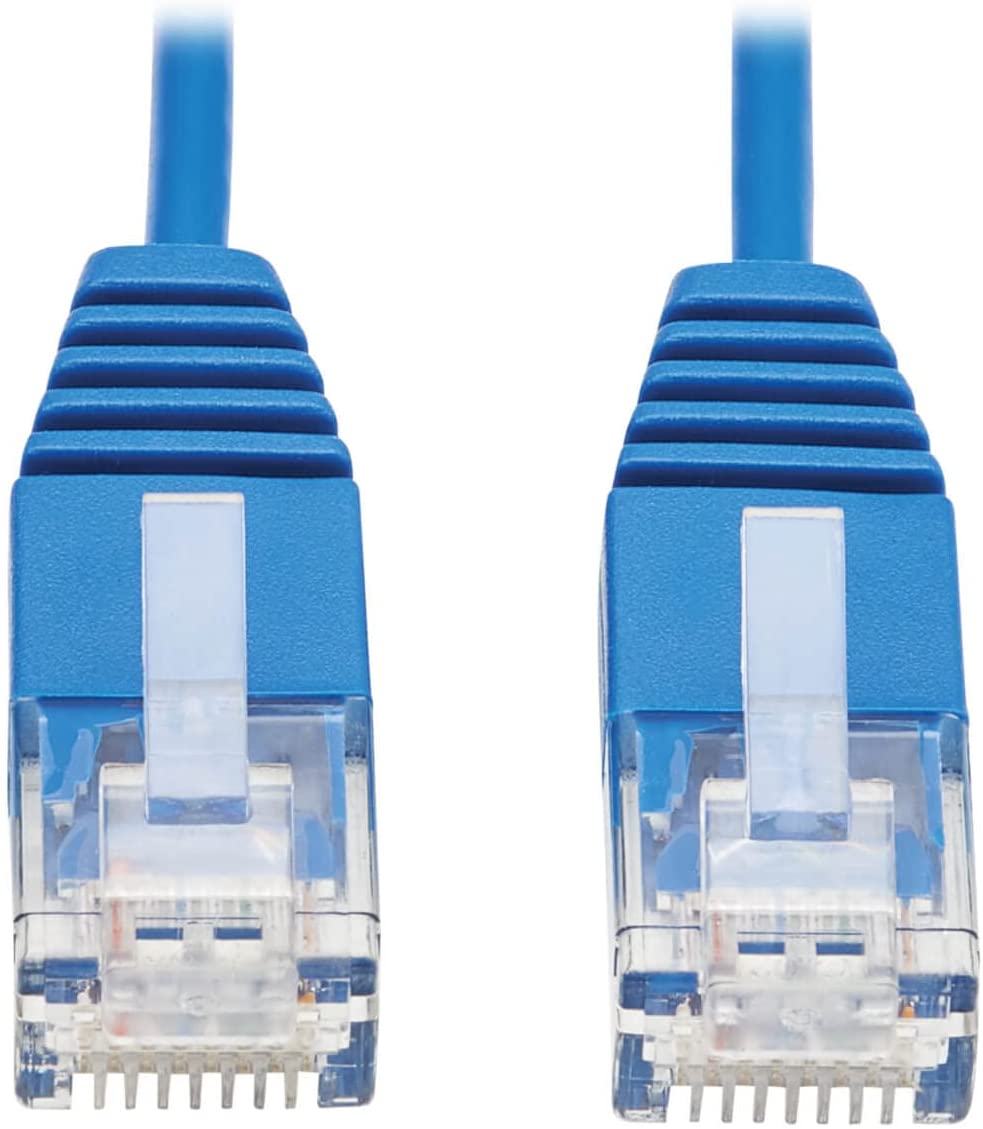 Tripp Lite CAT6 Ethernet Cable, Ultra Slim Cat6 Gigabit Cable, Molded UTP Network Patch Cable, Blue, 6 in (N200-UR6N-BL) 6in.