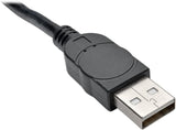 Tripp Lite 6ft 2-Port USB to DB9/ RS 232 Serial Adapter Cable FTDI, COM Retention M/M 6' (U209-006-2) USB-A to 2x DB9 (M/M)