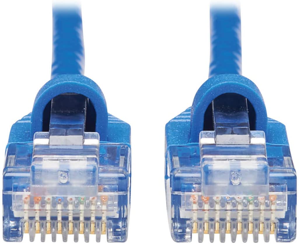 Tripp Lite Cat6a 10G Ethernet Cable, Snagless Molded Slim UTP Network Patch Cable (RJ45 M/M), Blue, 15 ft. (N261-S15-BL) Blue 15-ft.