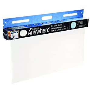 Quartet Dry Erase Sheets, 24-inch x 31 1/2-inch (85563) ,White 15 sheets Dry Erase Wipes