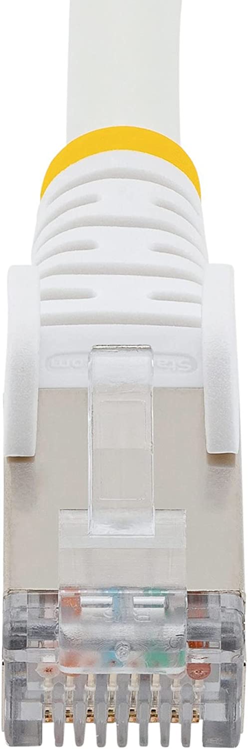 StarTech.com 35ft CAT6a Ethernet Cable - Low Smoke Zero Halogen (LSZH) - 10 Gigabit 500MHz 100W PoE RJ45 S/FTP White Network Patch Cord Snagless w/Strain Relief (NLWH-35F-CAT6A-PATCH)