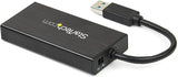 StarTech.com USB 3.0 Hub with Gigabit Ethernet Adapter - 3 Port - NIC - USB Network / LAN Adapter - Windows &amp; Mac Compatible (ST3300GU3B) Black Black w/ 3 USB Ports