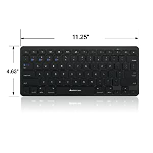 IOGEAR Slim Mobile Keyboard with Stand and Reversible Micro USB Cable (GKB632BKIT-GAMU01)