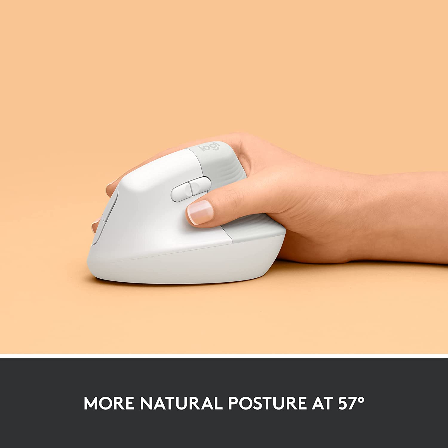 Logitech Lift Vertical Ergonomic Mouse, Wireless, Bluetooth or