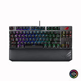 ASUS ROG Strix Scope TKL Deluxe 80% RGB Gaming Mechanical Keyboard, Cherry MX Red Switches, ABS Keycaps, Detachable Cable, Wider Ctrl Key, Stealth Key, Wrist Rest, Macro Support-Black