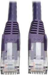 Tripp Lite Cat6 Gigabit Snagless Molded Patch Cable (RJ45 M/M) - Purple, 10-ft.(N201-010-PU) 10-ft. Purple
