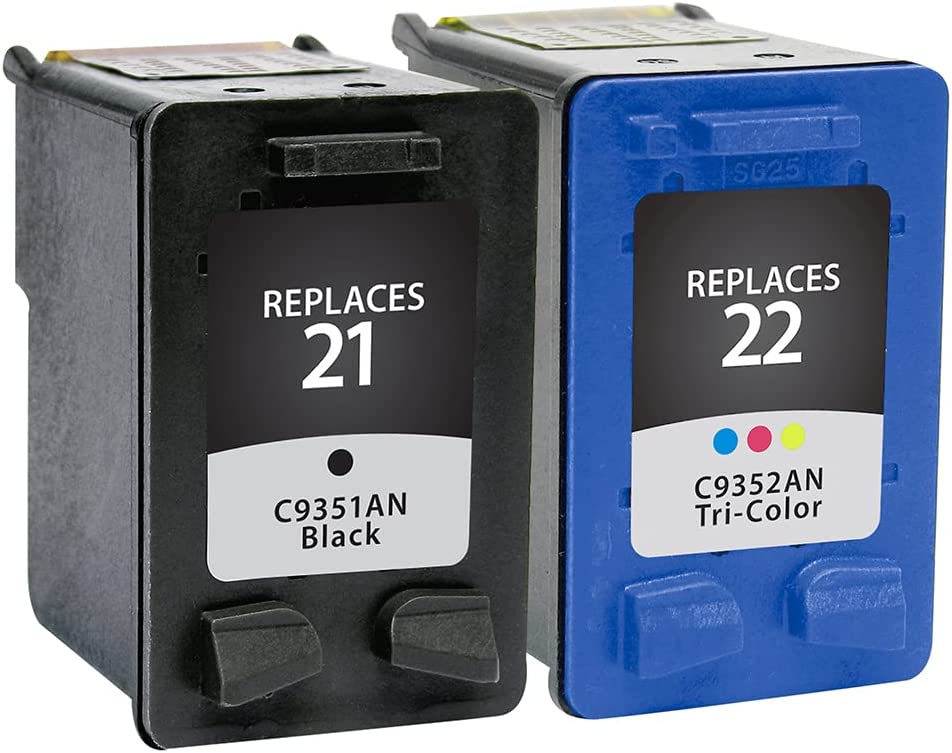 Clover imaging group Clover Remanufactured Ink Cartridges Replacement for HP C9509FN (HP 21/22) | Black &amp; Tri-Color 2 Pack