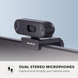 AVerMedia PW310P Webcam - Full 1080p 30fps HD Camera with Autofocus and Dual Stereo Microphones, Work from Home, Remote Learning. 1080p 30fps Auto focus