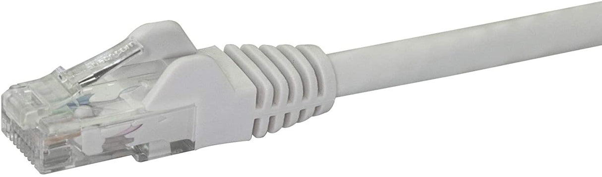 StarTech.com 75ft CAT6 Ethernet Cable - White CAT 6 Gigabit Ethernet Wire -650MHz 100W PoE RJ45 UTP Network/Patch Cord Snagless w/Strain Relief Fluke Tested/Wiring is UL Certified/TIA (N6PATCH75WH) White 75 ft / 22.8 m 1 Pack