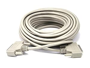 Monoprice DB25 Molded Cable - 50 Feet - White | Male to Male