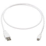 Tripp Lite, Safe-IT, USB-A to USB Micro-B USB 2.0, Male-to-Male Cable, PVC VW-1 Jacket, White, 3 Feet / 0.91 Meters, Limited Life Manufacturer's Warranty (U050AB-003-WH) USB-A to USB Micro-B 3 Feet / 0.91 Meters