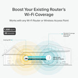 TP-Link AC750 WiFi Extender(RE215), Covers Up to 1500 Sq.ft and 20 Devices, Dual Band Wireless Repeater for Home, Internet Signal Booster with Ethernet Port AC750 WiFi Extender(Newer Model)