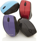 Verbatim Wireless Multi-Trac Mouse 2.4GHz with Nano Receiver - Ergonomic, Blue LED, Portable Mouse for Mac and Windows - Red