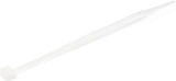StarTech.com 4"(10cm) Cable Ties - 1/16"(2mm) Wide, 7/8"(22mm) Bundle Diameter, 18lb(8kg) Tensile Strength, Nylon Self Locking Zip Ties with Curved Tip - 94V-2/UL Listed, 100 Pack - White(CBMZT4N) White 4 in | 18 lbs (8kg) Standard w/Self Locking 100