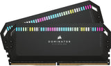 Corsair Dominator Platinum RGB DDR5 64GB (2x32GB) 5200MHz C40 Intel Optimized Desktop Memory (Onboard Voltage Regulation, Patented CORSAIR DHX Cooling, 12 Ultra-Bright CAPELLIX RGB LEDs) Black