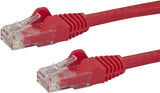 StarTech.com 35ft CAT6 Ethernet Cable - Red CAT 6 Gigabit Ethernet Wire -650MHz 100W PoE RJ45 UTP Network/Patch Cord Snagless w/Strain Relief Fluke Tested/Wiring is UL Certified/TIA (N6PATCH35RD) Red 35 ft / 10.6 m 1 Pack