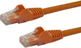StarTech.com 6ft CAT6 Cable - Orange CAT6 Ethernet Cable - Gigabit Ethernet Wire - 650MHz 100W PoE RJ45 UTP CAT 6 Network/Patch Cord Snagless - Fluke Tested/Wiring is UL Certified/TIA (N6PATCH6OR) Orange 6 ft / 1.82 m 1 Pack