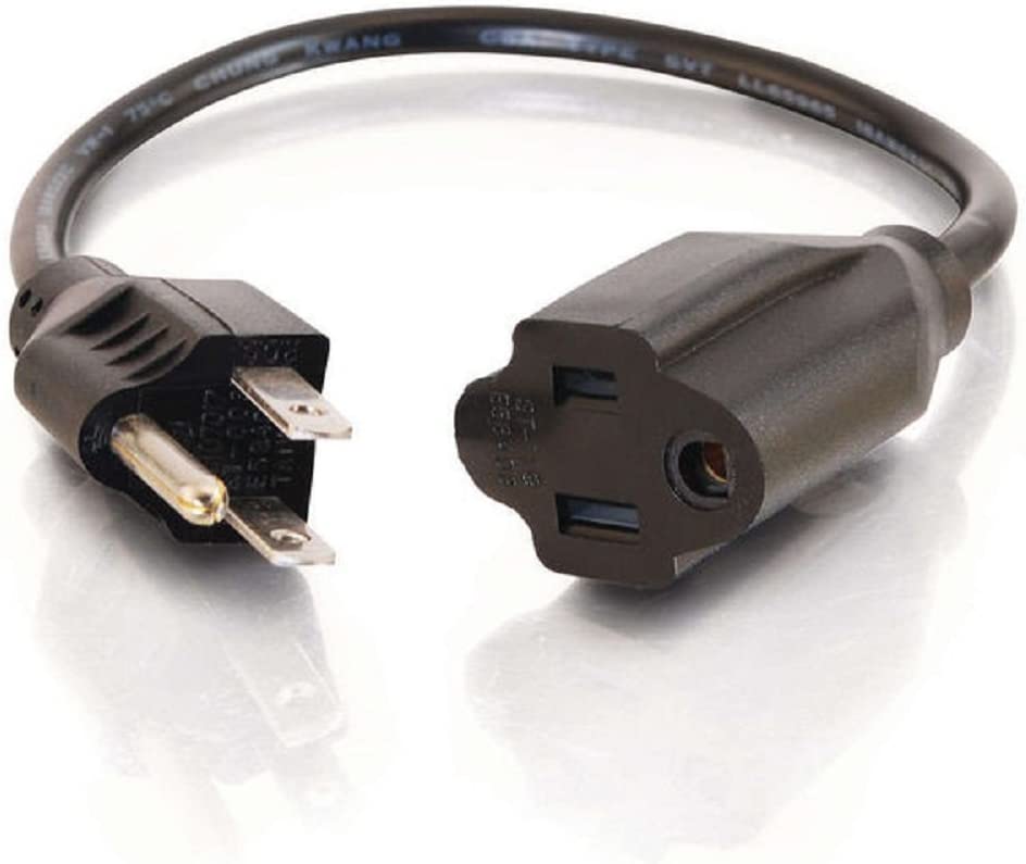 C2g/ cables to go C2G Power Cord, Long Extension Cord, Power Extension Cord, 18 AWG, Black, 12 Feet (3.65 Meters), Cables to Go 53408