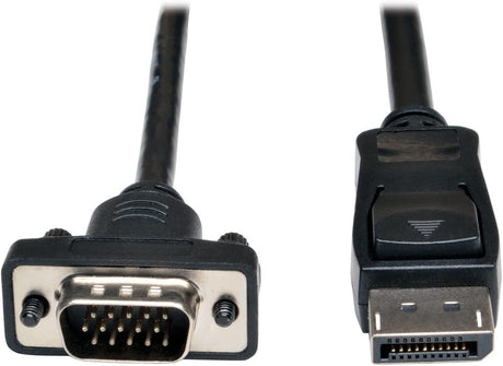 Tripp Lite DisplayPort to VGA Active Cable Adapter, DP 1.2 with Latches, DP to HD15 (M/M), DP2VGA, 1080p, Black, 6 Feet / 1.83 Meters, 3-Year Warranty (P581-006-VGA-V2) 6 ft. DP 1.2