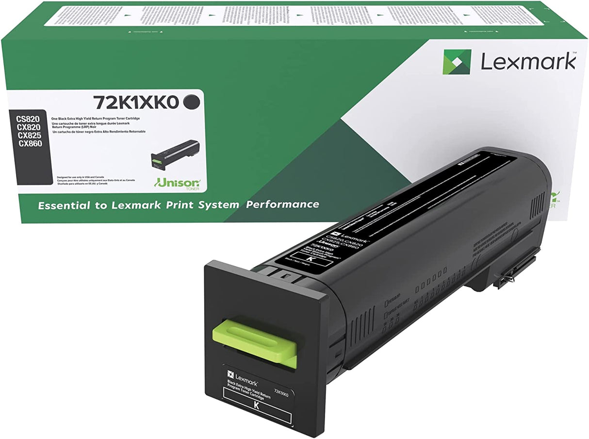 Lexmark 72K1XK0 Unison Toner Cartridge, Black