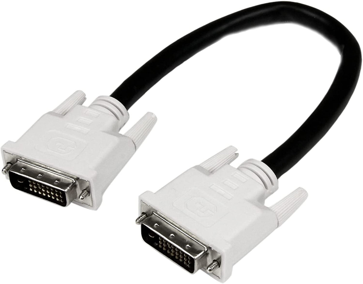 StarTech.com Dual Link DVI Cable - 1 ft - Male to Male - 2560x1600 - DVI-D Cable - Computer Monitor Cable - DVI Cord - Video Cable (DVIDDMM1) , Black