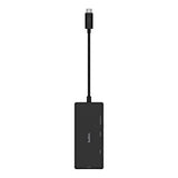 Belkin USB C Video Adapter, 4-in-1 MultiPort Adapter - USB C Video Adapter For MacBook Pro, MacBook Air, iPad Pro &amp; Mac Mini - HDMI, VGA, DisplayPort, Or DVI Video Display W/ Tethered USB C Cable USB-C to VGA/DVI/HDMI/DisplayPort