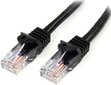 StarTech.com Cat5e Patch Cable with Snagless RJ45 Connectors - 10 ft - M/M - Black (45PATCH10BK) 10 ft / 3m Black