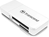 Transcend USB 3.1 Gen1 SDHC / SDXC / microSDHC / SDXC Card Reader, TS-RDF5W (White)