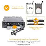 ICY DOCK Rugged Full Metal 2 x 2.5” SATA/SAS HDD &amp; SSD Mobile Rack for External 3.5" Drive Bay with Key Lock &amp; Thumb Screw Design | ToughArmor MB492SKL-B