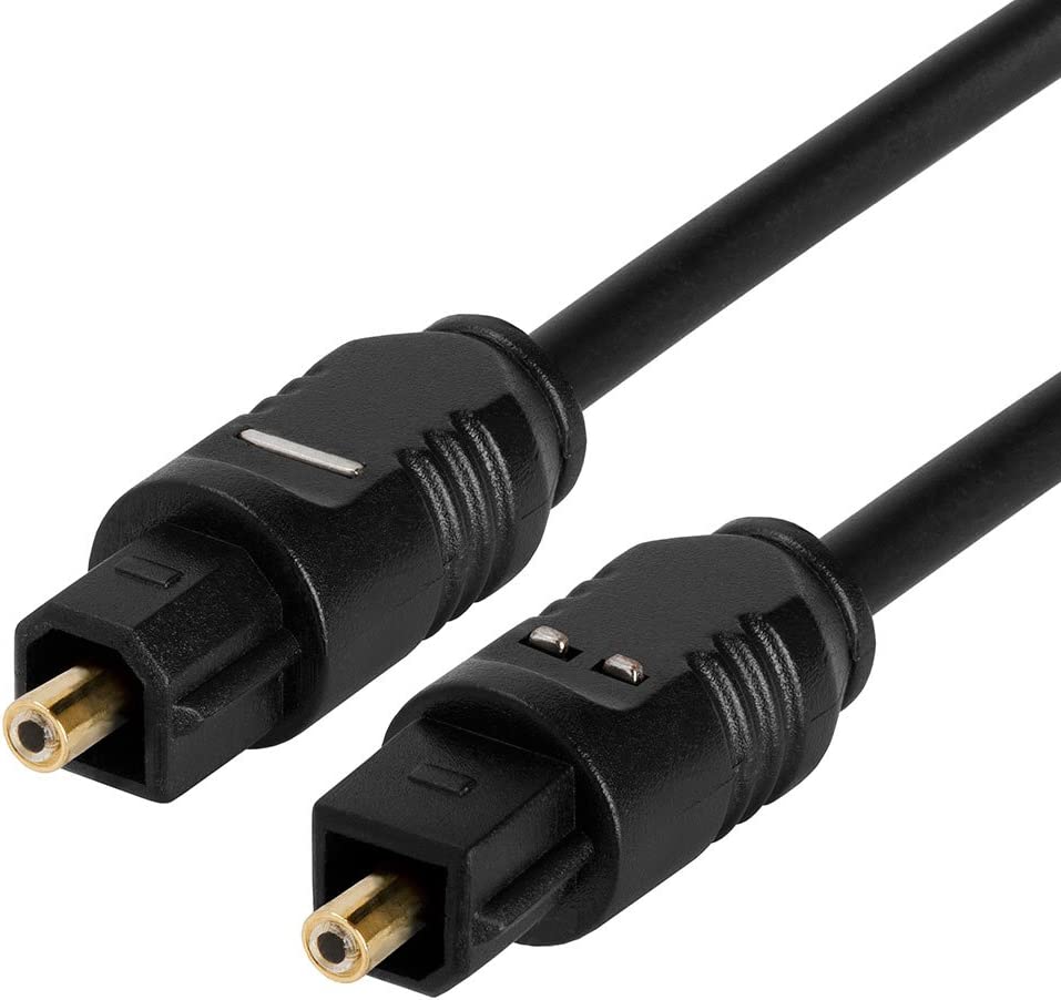 StarTech.com 6 ft. (1.8 m) Digital Optical Audio Cable - Toslink Digital Optical SPDIF - Ultra-Thin - Male/Male - Optical Audio Cable (THINTOS6) Black 6 ft / 2m Toslink Cable