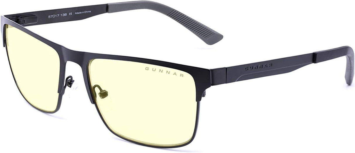 Gunnar optiks Blue Light Glasses | Pendleton Slate/Amber by GUNNAR | Patented 65% Blue Light Protection, 100% UV Light, Anti-Reflective, Protect &amp; Reduce Eye Strain &amp; Dryness