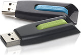 Verbatim 32GB Store 'n' Go V3 USB 3.0 Flash Drive - 2pk - Blue, Green Blue, Green 32GB