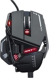 Mad Catz R.A.T. 8+ Adjustable Wired Gaming Mouse - 16000 DPI - 11 Programmable Buttons - 4 User Profiles Stored Directly - Customize RGB LED - Additional Palm Rests and Pinky Supports - Black R.A.T. 8+ Black