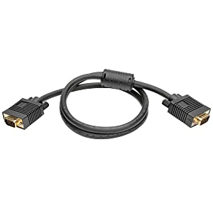 Tripp Lite P502-003 3ft VGA Monitor Cable High Resolution with RGB Coax HD15 M/M 3' (P502-003) 3-feet