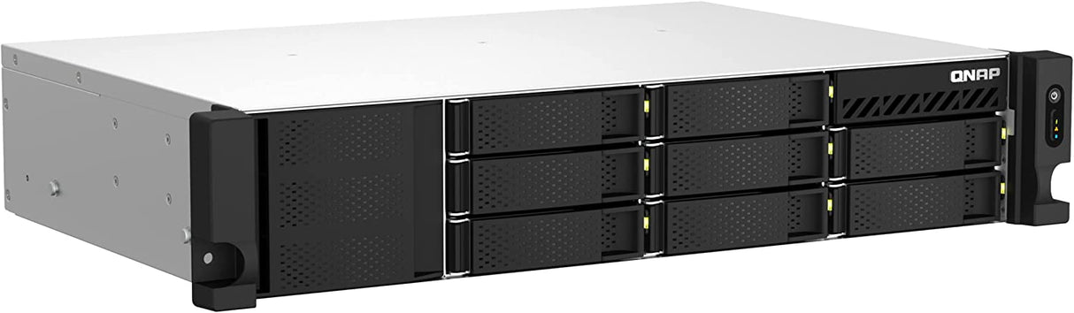 QNAP TS-873AeU-4G-US 8 Bay High-Speed Short Depth Rackmount Rackmount Dual-2.5GbE NAS AMD Ryzen™ CPU, 4GB DDR4 Memory and 2.5GbE (2.5G/1G/100M) Network Connectivity (Diskless) NAS TS-873AeU-4G