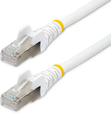 StarTech.com 30ft CAT6a Ethernet Cable - Low Smoke Zero Halogen (LSZH) - 10 Gigabit 500MHz 100W PoE RJ45 S/FTP White Network Patch Cord Snagless w/Strain Relief (NLWH-30F-CAT6A-PATCH)