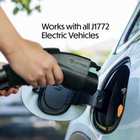 Lectron Tesla to J1772 Charging Adapter, Max 48 Amp &amp; 250V - Compatible with Tesla High Powered Connectors, Destination Chargers, and Mobile Connectors (Black) [Only for J1772 EVs]