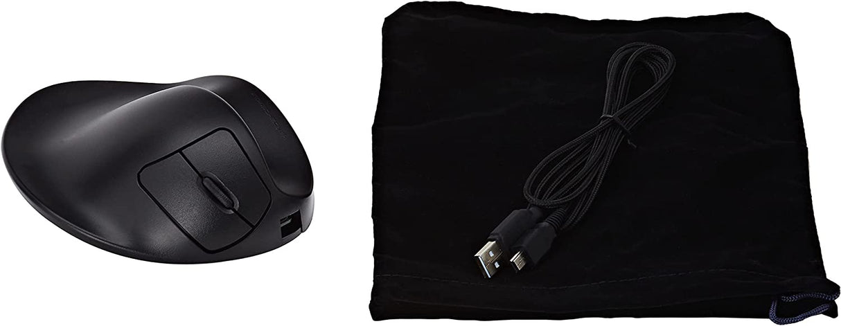 Hippus Handshoemouse the only mouse that fits like a glove Hippus M2WB-LC Wired Light Click HandShoe Mouse (Right Hand, Medium, Black) Medium-Right-Wired
