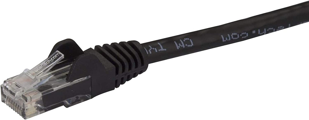 StarTech.com 100ft CAT6 Ethernet Cable - Black CAT 6 Gigabit Ethernet Wire -650MHz 100W PoE RJ45 UTP Category 6 Network/Patch Cord Snagless w/Strain Relief Fluke Tested UL/TIA Certified (N6PATCH100BK) Black 100 ft / 30 m 1 Pack
