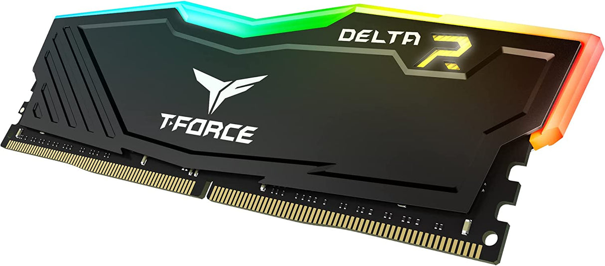 TEAMGROUP T-Force Delta RGB DDR4 16GB (2x8GB) 3200MHz (PC4-25600) CL16 Desktop Memory Module ram TF3D416G3200HC16CDC01 - Black 16GB(2x8) DDR4 3200MHz 16-18-18-38 black