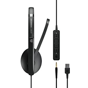EPOS | Sennheiser Adapt 135T USB II (1000900) - Wired, Single-Sided Headset - 3.5mm Jack/USB Connectivity, MS Teams Certified - UC Optimized - Superior Sound - Enhanced Comfort - Call Control - Black