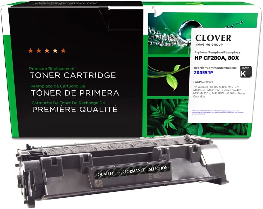 Clover imaging group Clover Remanufactured Toner Cartridge Replacement for HP CF280A (HP 80A) | Black