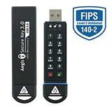 Apricorn 60GB Aegis Secure Key FIPS 140-2 Level 3 Validated 256-bit Encryption USB 3.0 Flash Drive (ASK3-60GB) 60 GB