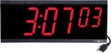 Pyramid Time Systems Extra Large Stand Alone Digital Clock, 4" Numeral Red LED Display, 6 Digit (Hour, Minutes, Seconds), 110V, 6' cord, Stand-Alone, Made in USA (DIG-6B)